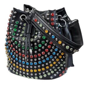 Beaded Mini Bucket Bag